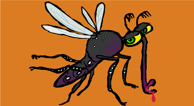 Free dengue zika mosquito illustration