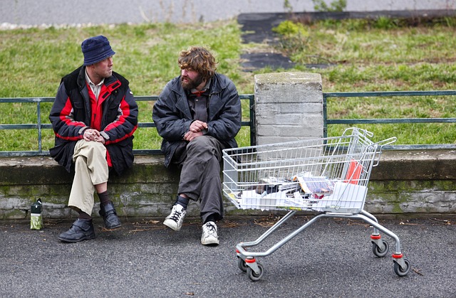 Free Homeless Man Basket photo and picture