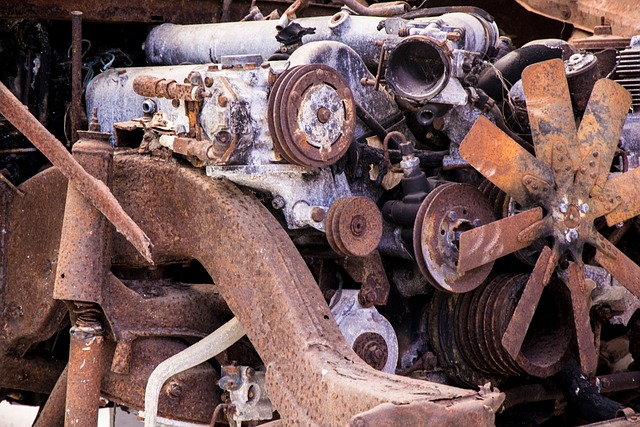 Schrott, Rostig, Alt, Abgenutzt, Motor