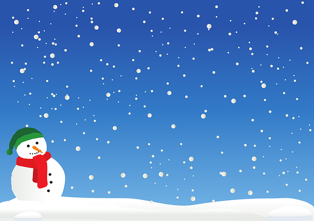 Free winter snow snowman vector