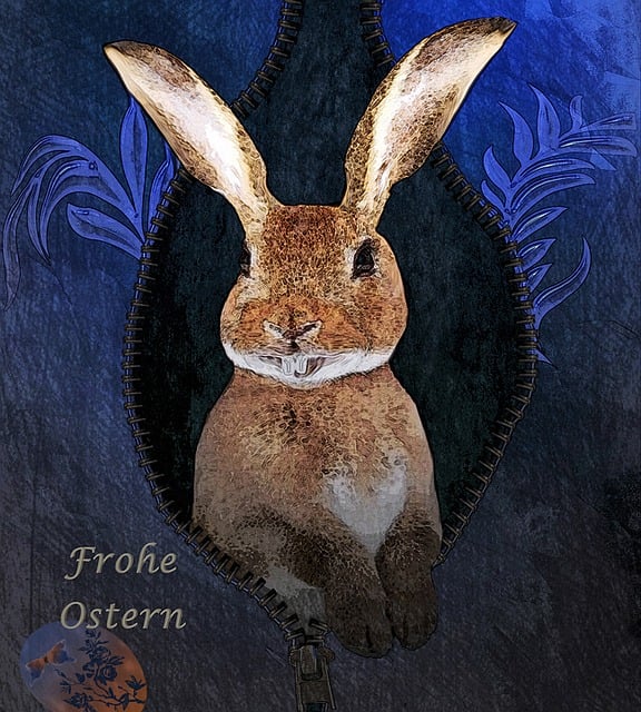 Ostern, Karte, Grußkarte, Gruß, Hase