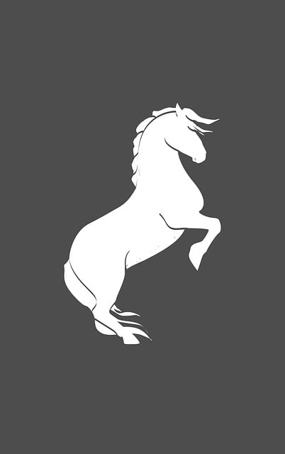 Free horse white simple vector