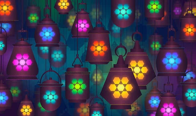 Download free HD stock image of Lantern Lamp Free lantern lamp colorful illustration