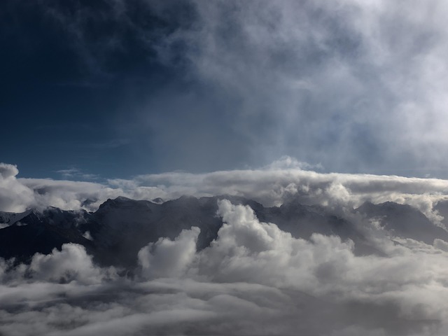 Skyer, Fjell, Landskap, Tåke, Himmel