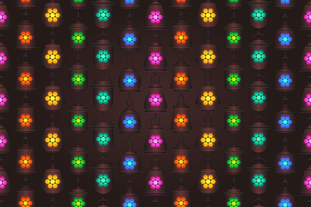 Free lanterns background lamps illustration