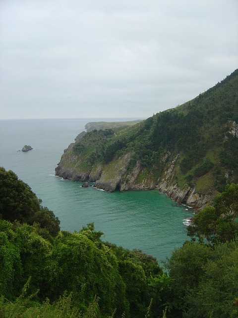 Landskab, Hav, Strand, Klipper, Natur