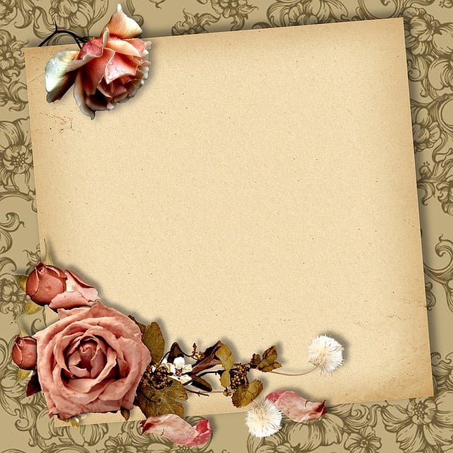 Free guestbook romantic roses illustration