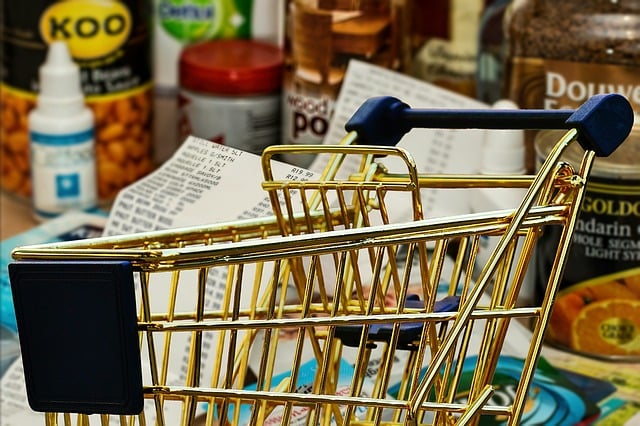 Free shopping food purchasing illustration