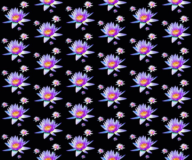 Free flowers pattern floral background illustration