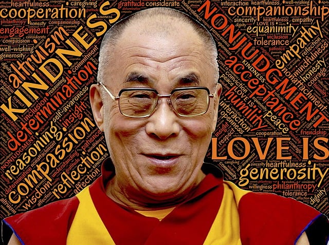 Free dalai lama holiness love illustration