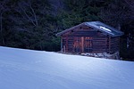 hut, log cabin, barn