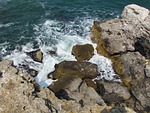 black sea, rocks, waves