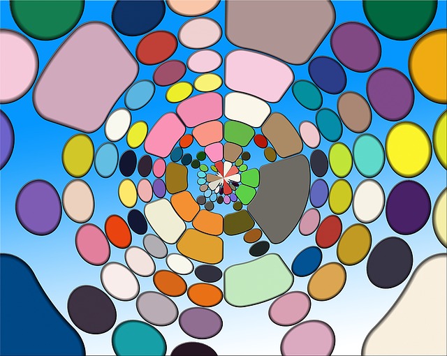 Free multicoloured colour arrangement illustration