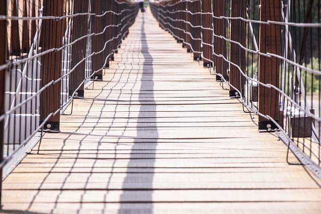 Brücke, Holz, Bretter, Holzbrücke