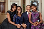 official portrait, obama family, 2011
