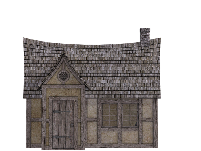 Free house half-timbered house truss illustration