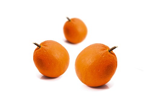 Fructe, Portocale, Trei, Alb, Fundal Alb