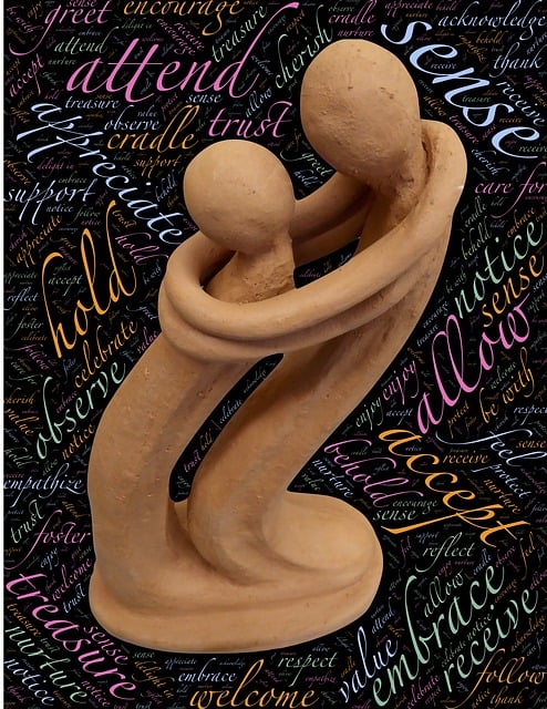 Free dancing holding embracing illustration