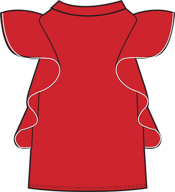 Free high fashion ruffle sleeve vector