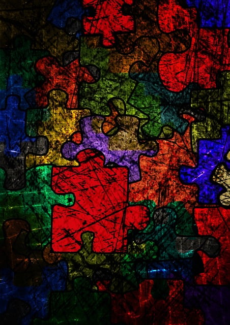 Puzzle, Puzzle Stücke, Grunge