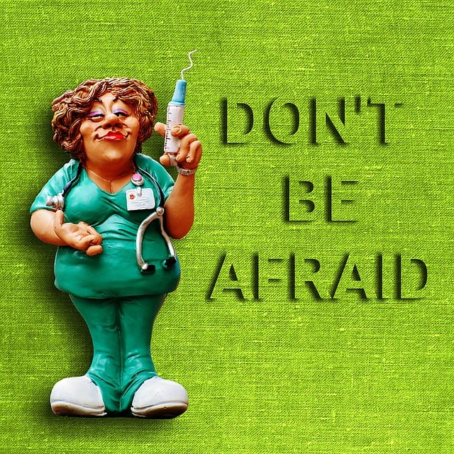 Free fear injection nurse illustration