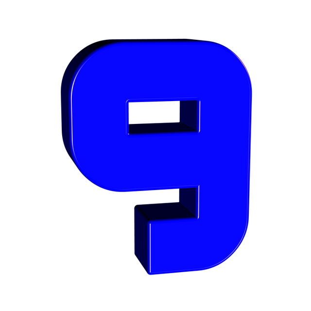 Free number digit text illustration