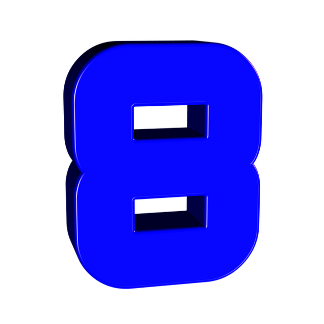 Free number digit text illustration