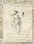 vintage, woman, vase
