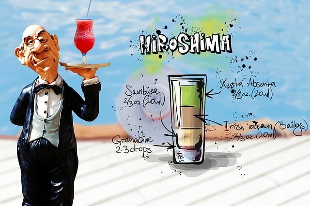 Hiroshima, Cocktail, Getränk, Bedienung