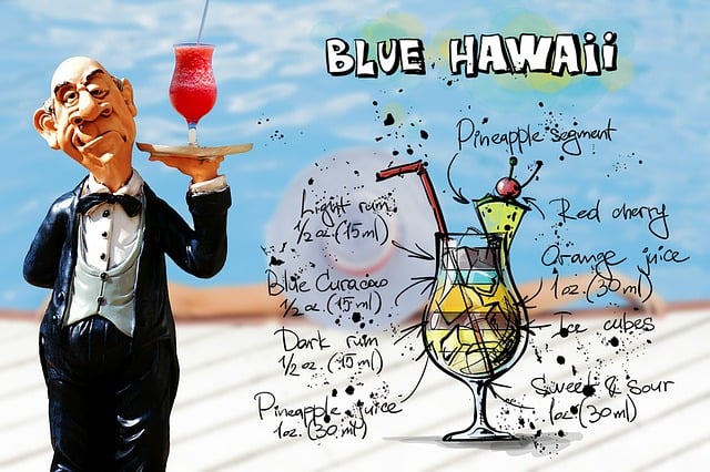 Blue Hawaii, Cocktail, Natur, Getränk
