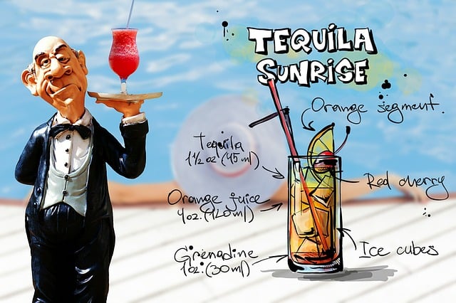 Tequila Sunrise, Cocktail, Getränk