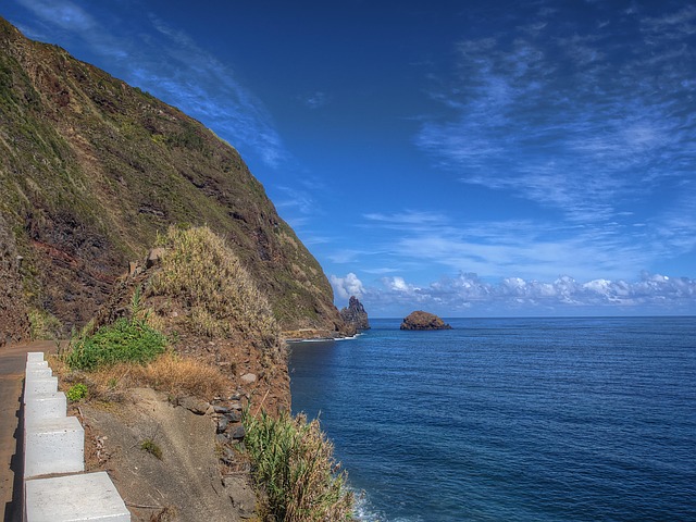 Madeira, Kyss, Hav, Stein