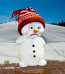 snow man, farewell, tears