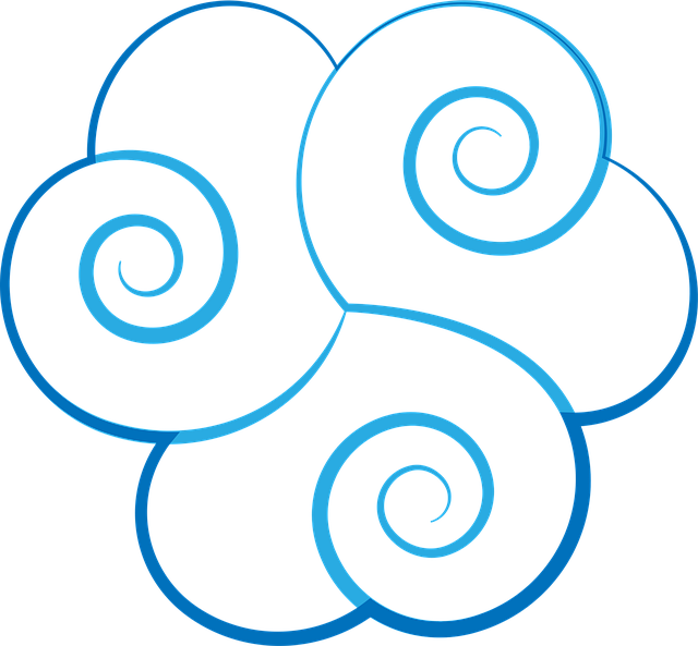 Free cloud celtic blue vector