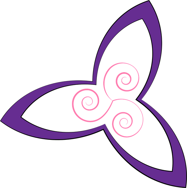 Free triangle celtic pink vector