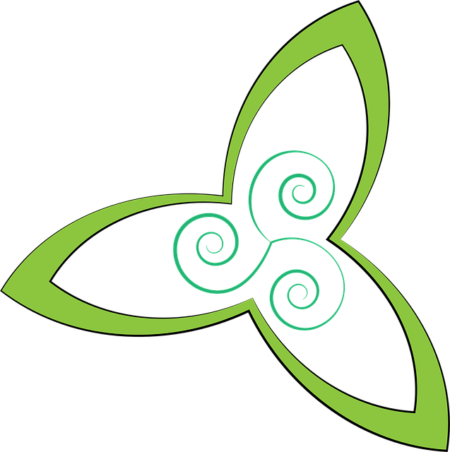 Free triangle celtic green vector