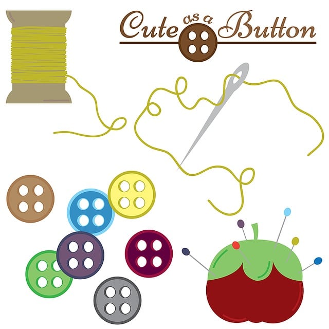 Free sewing buttons thread illustration