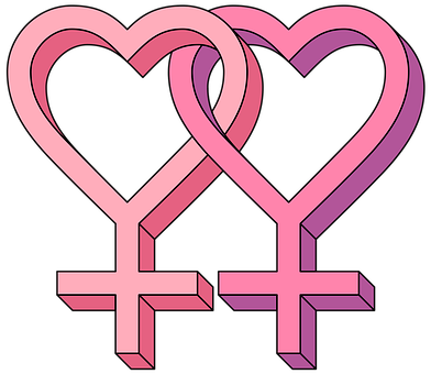 Hjerter Farve Pink, Sammenflettet