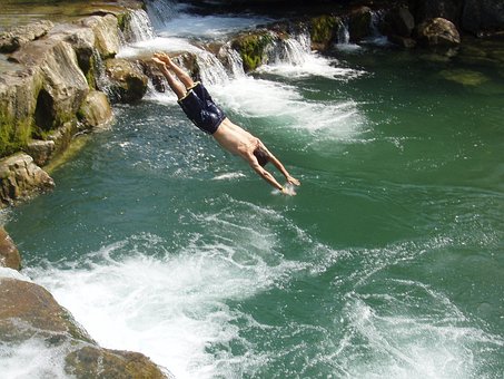 Acqua, Cascata, Salto, Tuffo, Natura