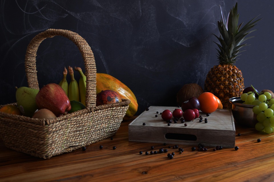 Obst, Trauben, Ananas, Papaya, Kolumbien, Green, Ernährung, Gesundheit