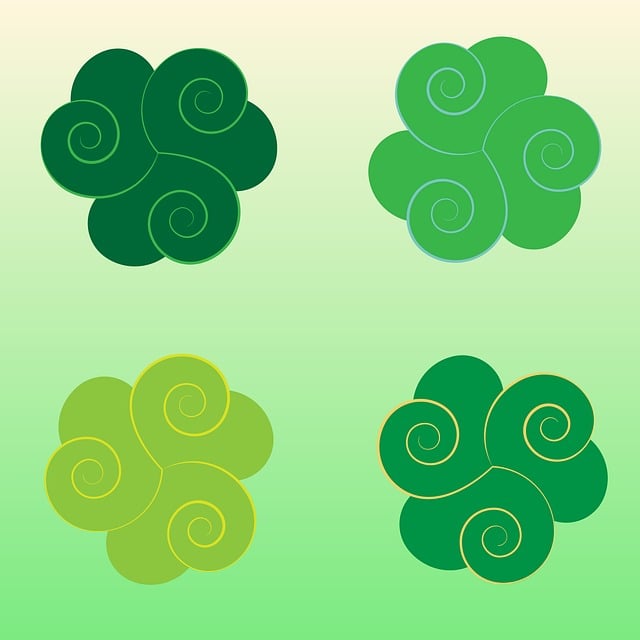 Free green elements ireland vector