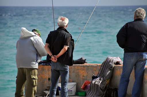 Fischer, Meer, Wasser, Fischen, Natur