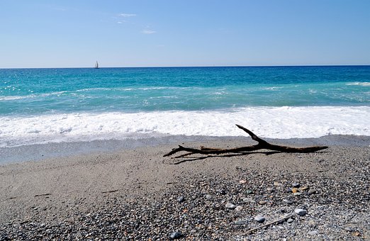 Meer, Wellen, Strand, Küste, Schiff