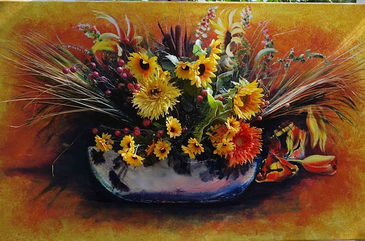 Tekening, Zonnebloemen, Ontwerp