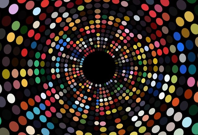 Free psychedelic stains round illustration