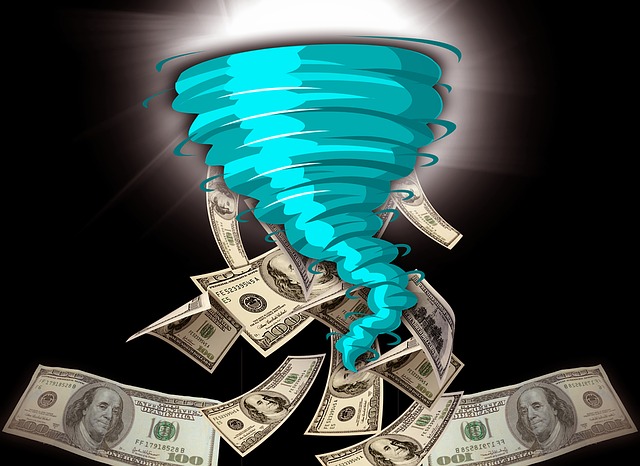 Free money tornado dollar illustration