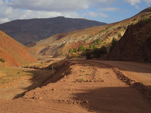 Marokko, Vej, Ørken, Sand, Natur