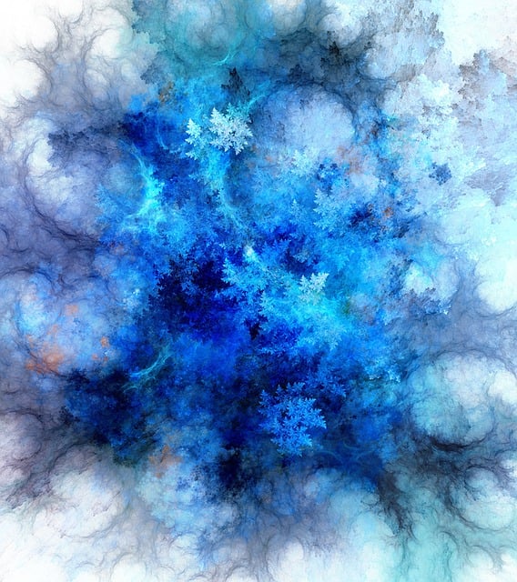 Free frozen abstract blue illustration