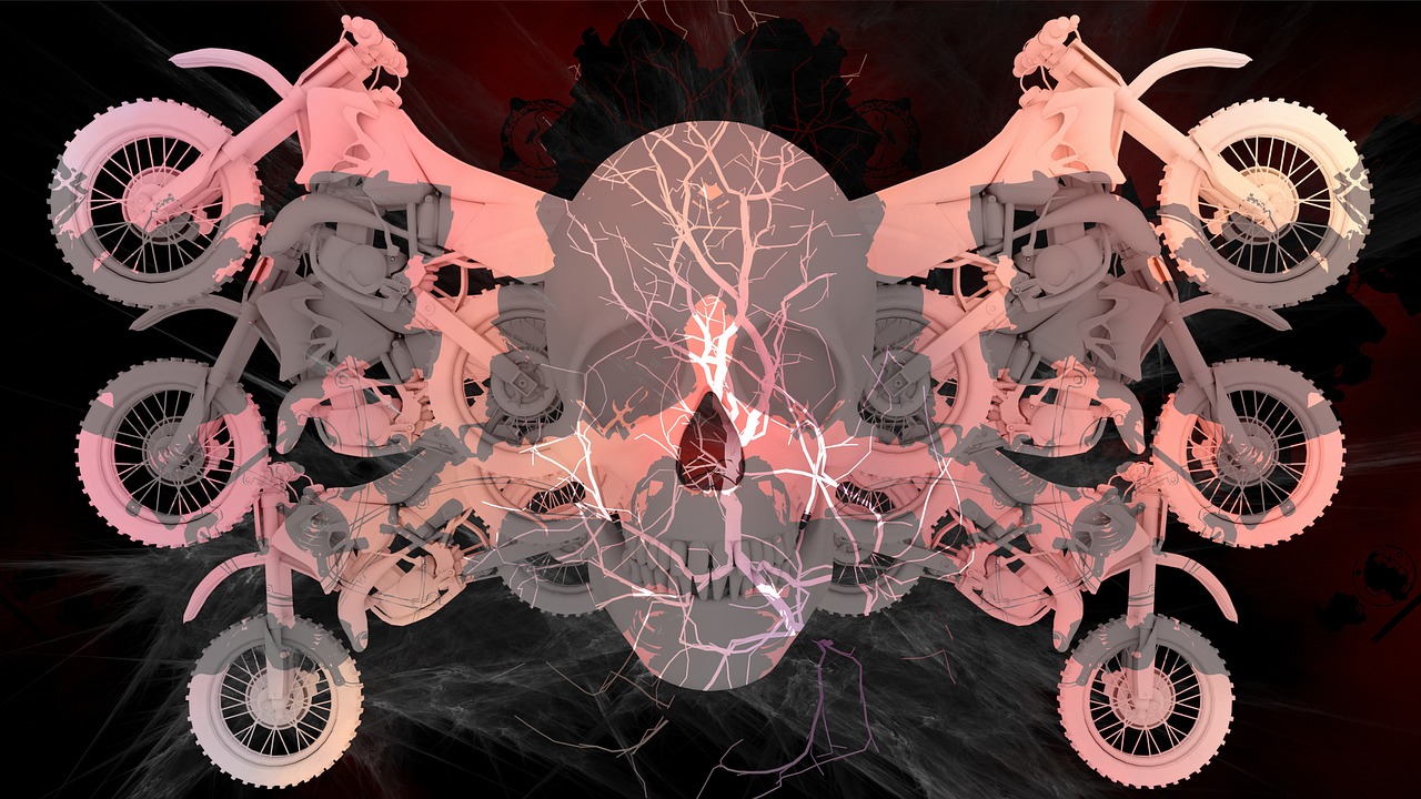 Download Skull, Bikes, Tattoo. Royalty-Free Stock Illustration Image