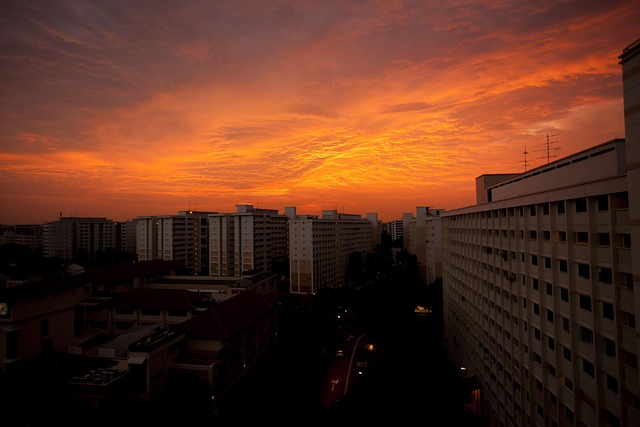 Solnedgang, Bygninger, Skyline